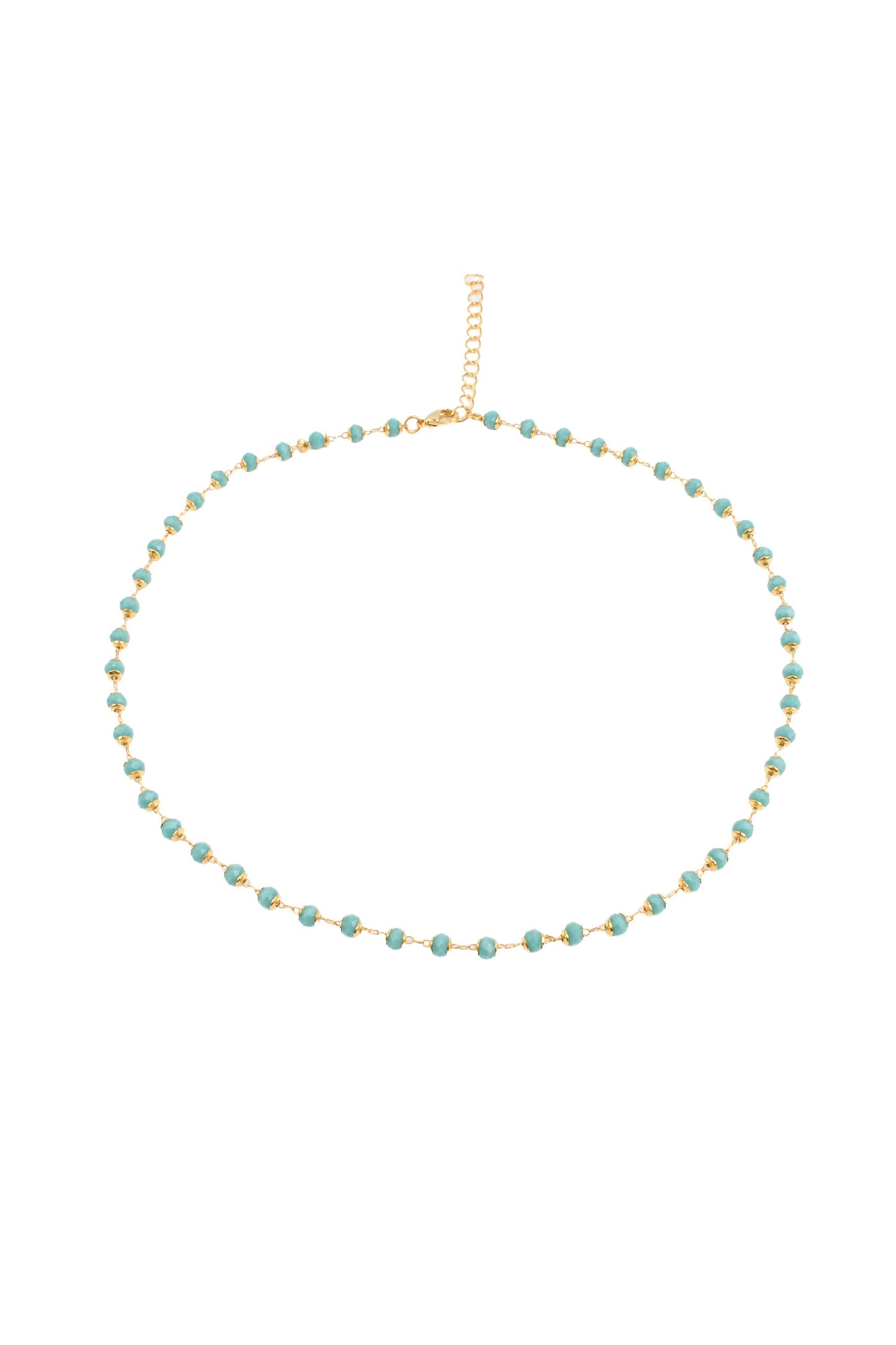 BLUE STONE CHAIN NECKLACE