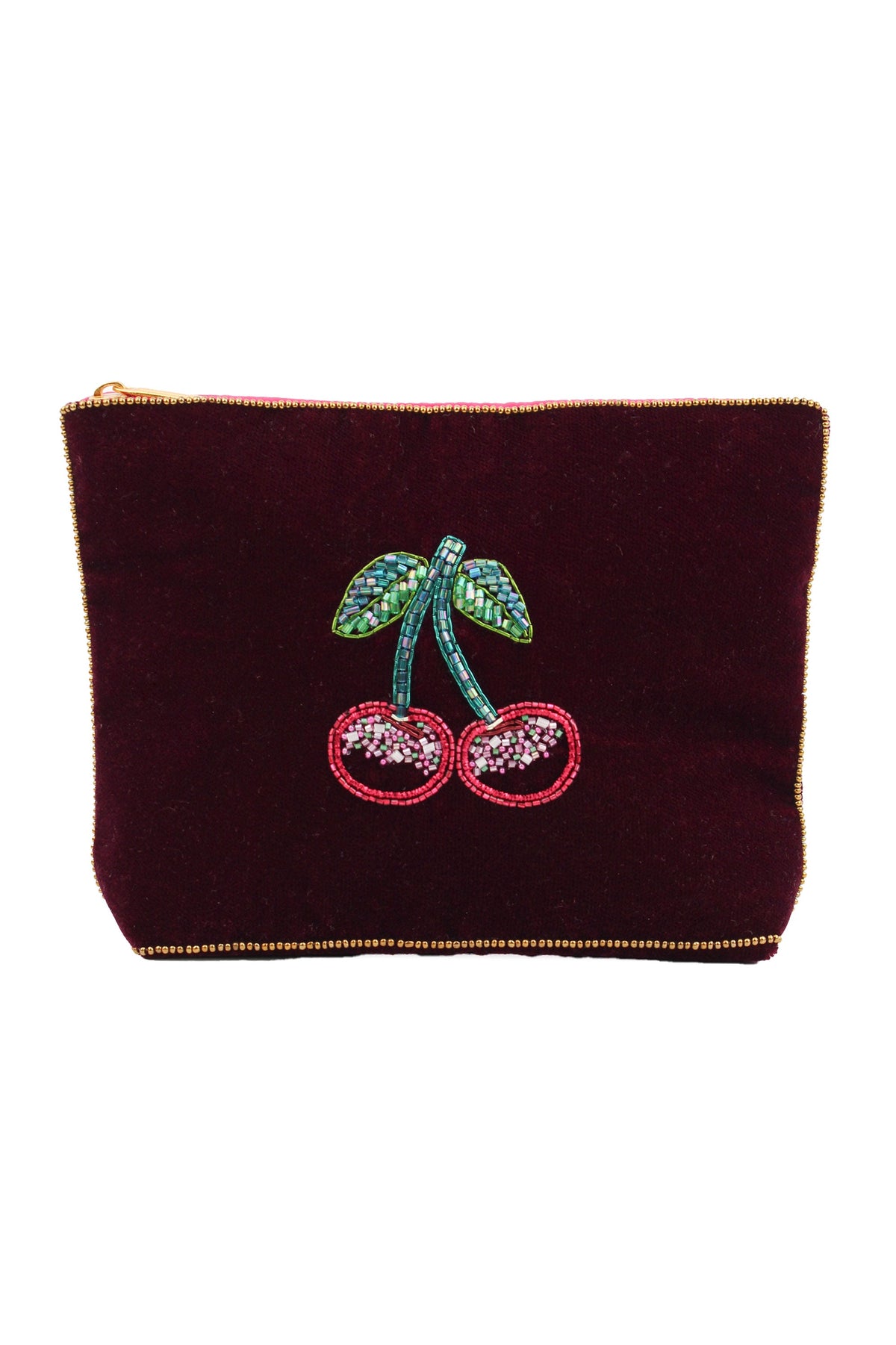CHERRY ON PLUM MEDIUM POUCH