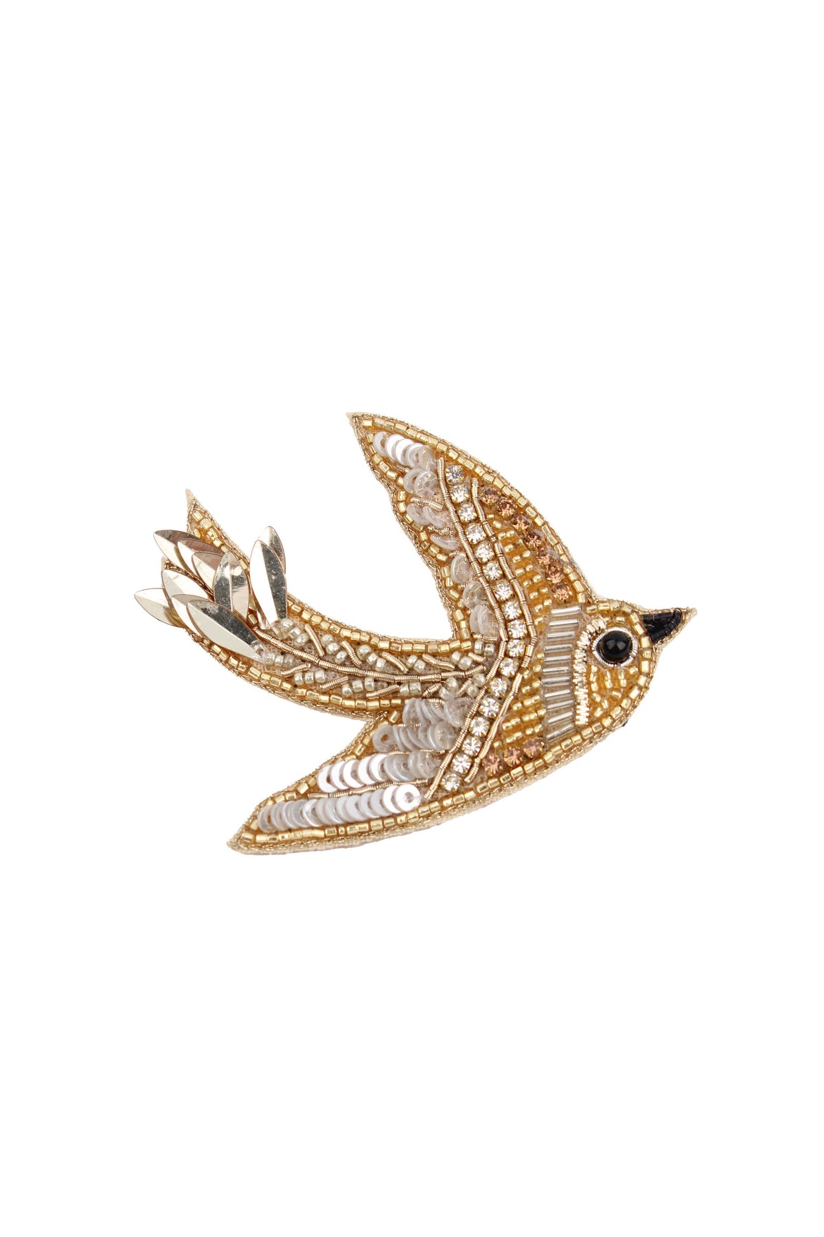CLASSIC MY DORIS GOLD AND SILVER BIRD BROOCH