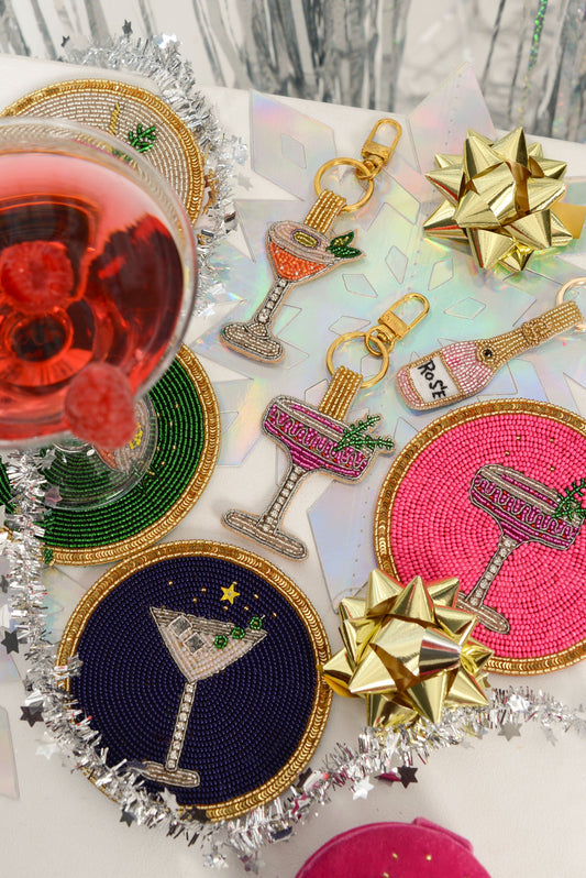 PINK BERRY FIZZ COCKTAIL KEYRING