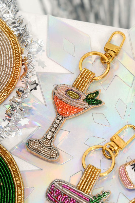 PASSIONFRUIT MARTINI COCKTAIL KEYRING/BAG CHARM