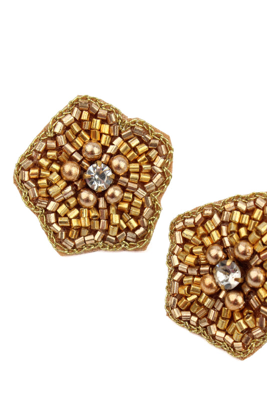 GOLD FLOWER STUD