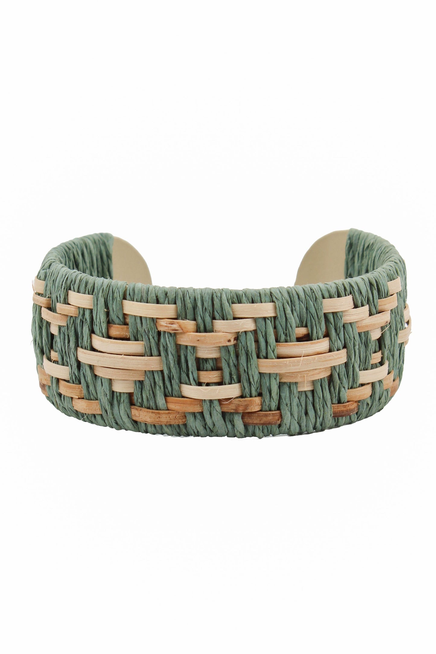 GREEN RAFFIA BANGLE