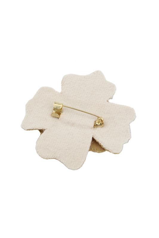 MINT GREEN LARGE FLOWER BROOCH