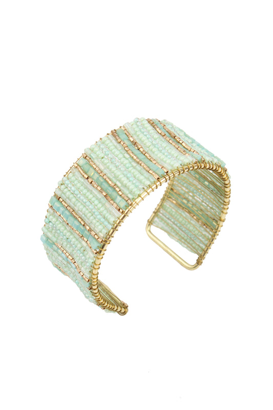 MINT GREEN AND GOLD CUFF