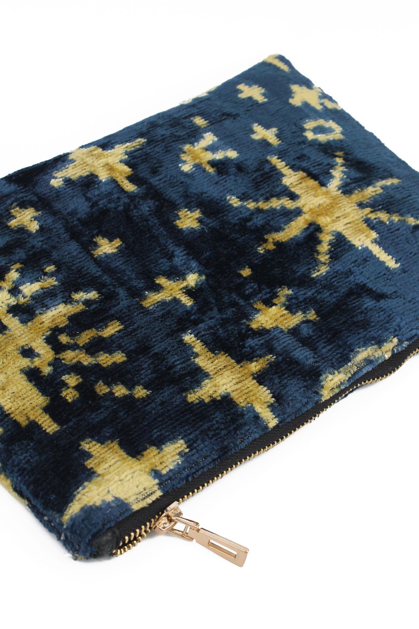 NAVY CELESTIAL ZIP CLUTCH