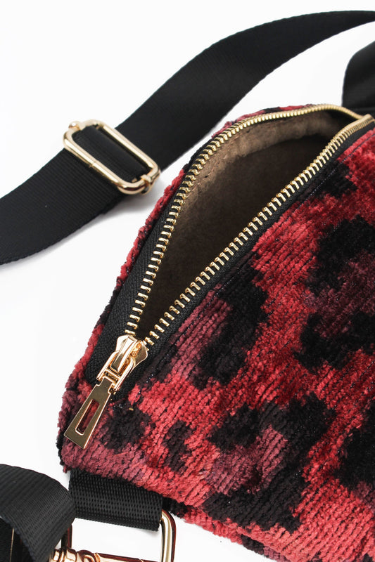 PLUM LEOPARD BUMBAG