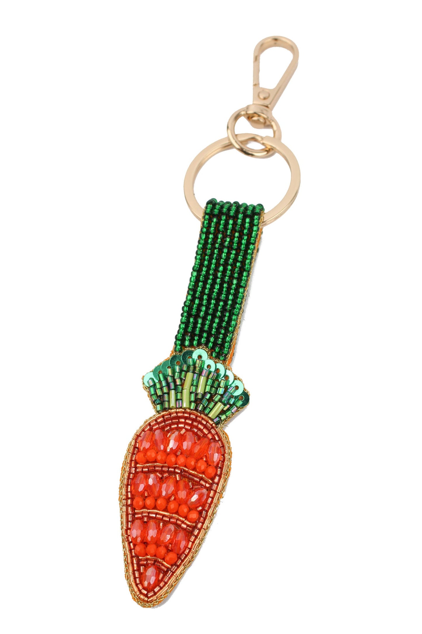 BEADED CARROT KEYRING/BAG CHARM