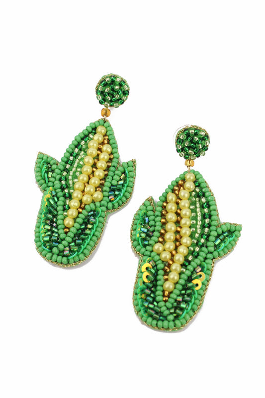 BEADED SWEETCORN EARRINGS
