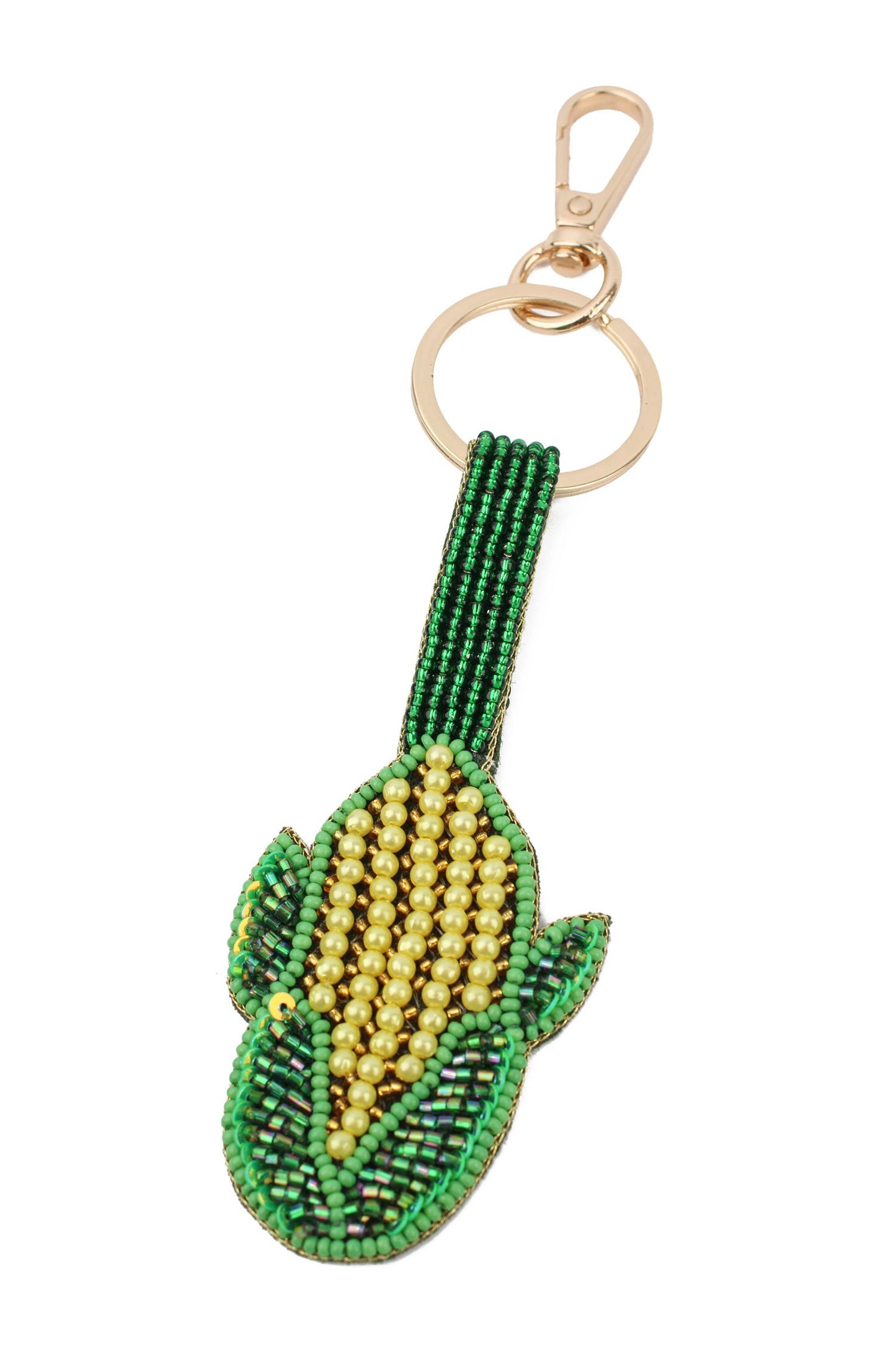 BEADED SWEETCORN KEYRING/BAG CHARM