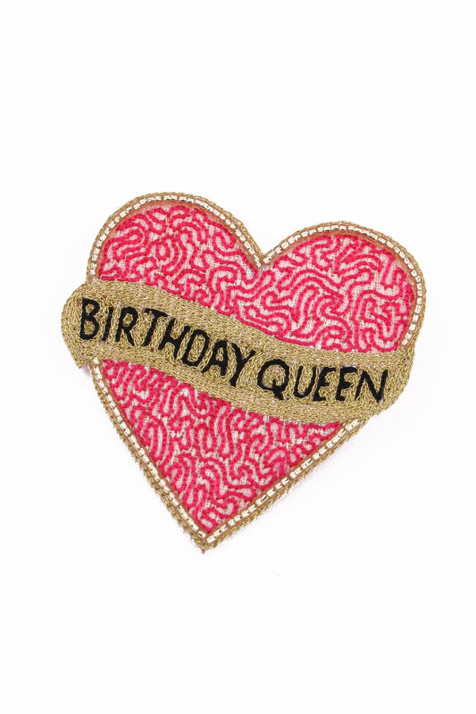 BIRTHDAY QUEEN HEART BROOCH