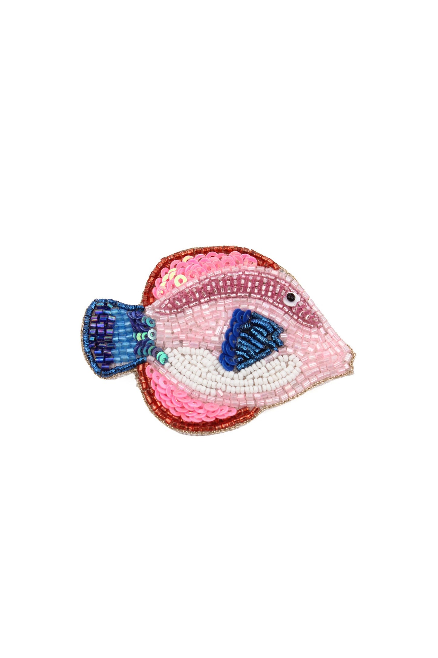 BLUE AND PINK FISH BROOCH
