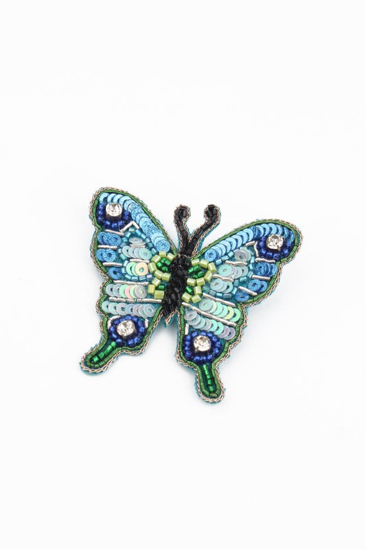 BLUE BUTTERFLY BROOCH