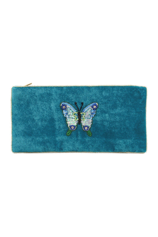 BLUE BUTTERFLY MULTI USE POUCH