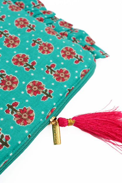 BLUE FRILL POUCH