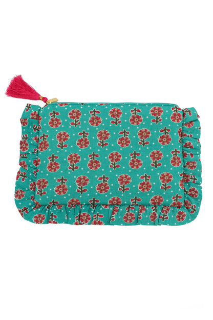 BLUE FRILL POUCH