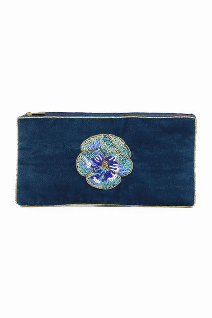 BLUE PANSY MULTI USE POUCH