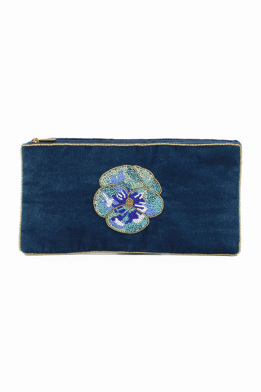 BLUE PANSY MULTI USE POUCH