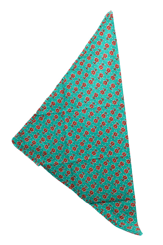 BLUE PRINT FRILL SCARF