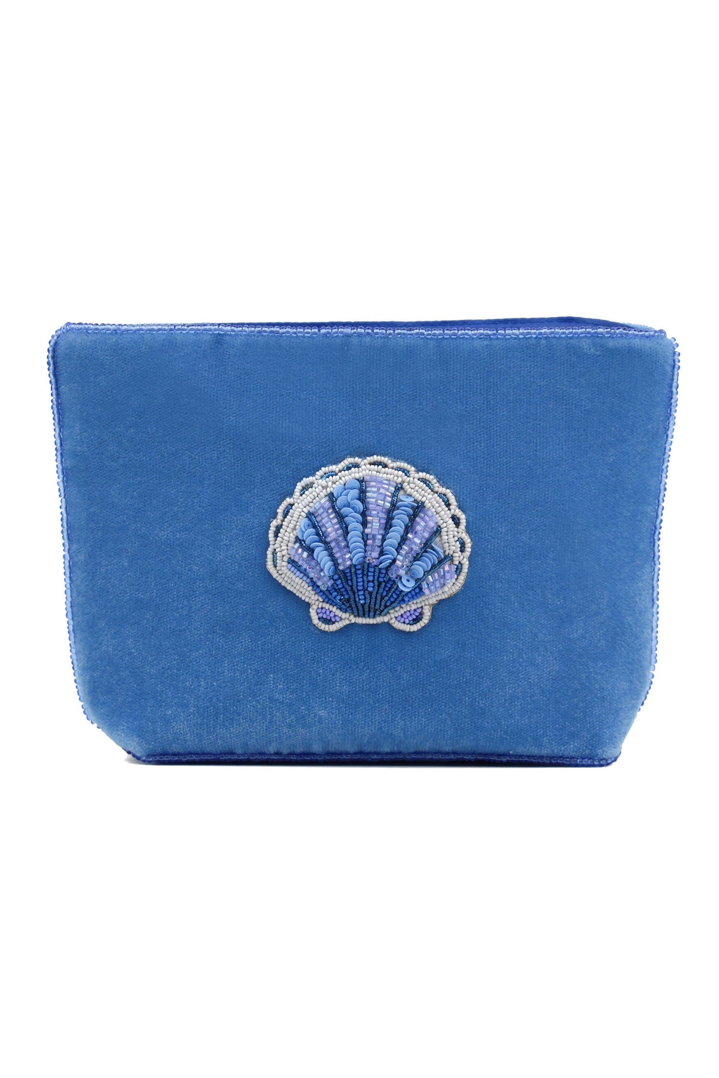 BLUE SHELL MEDIUM POUCH