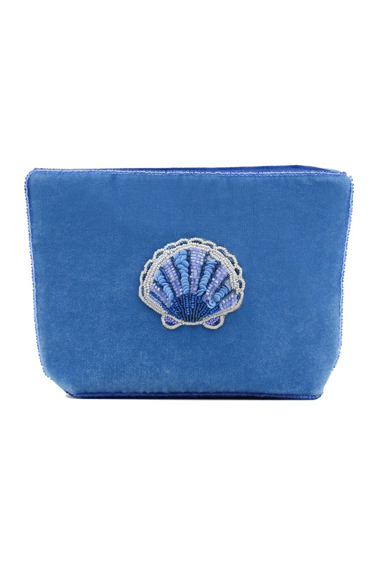BLUE SHELL MEDIUM POUCH
