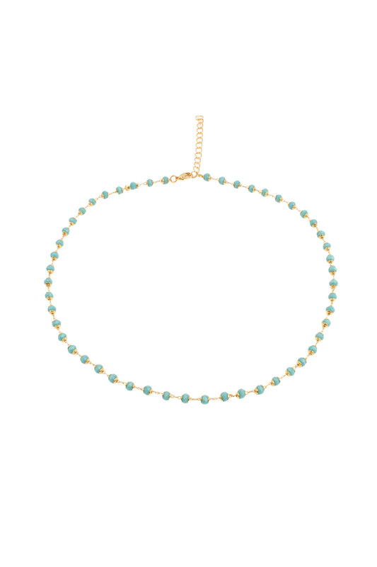 BLUE STONE CHAIN NECKLACE