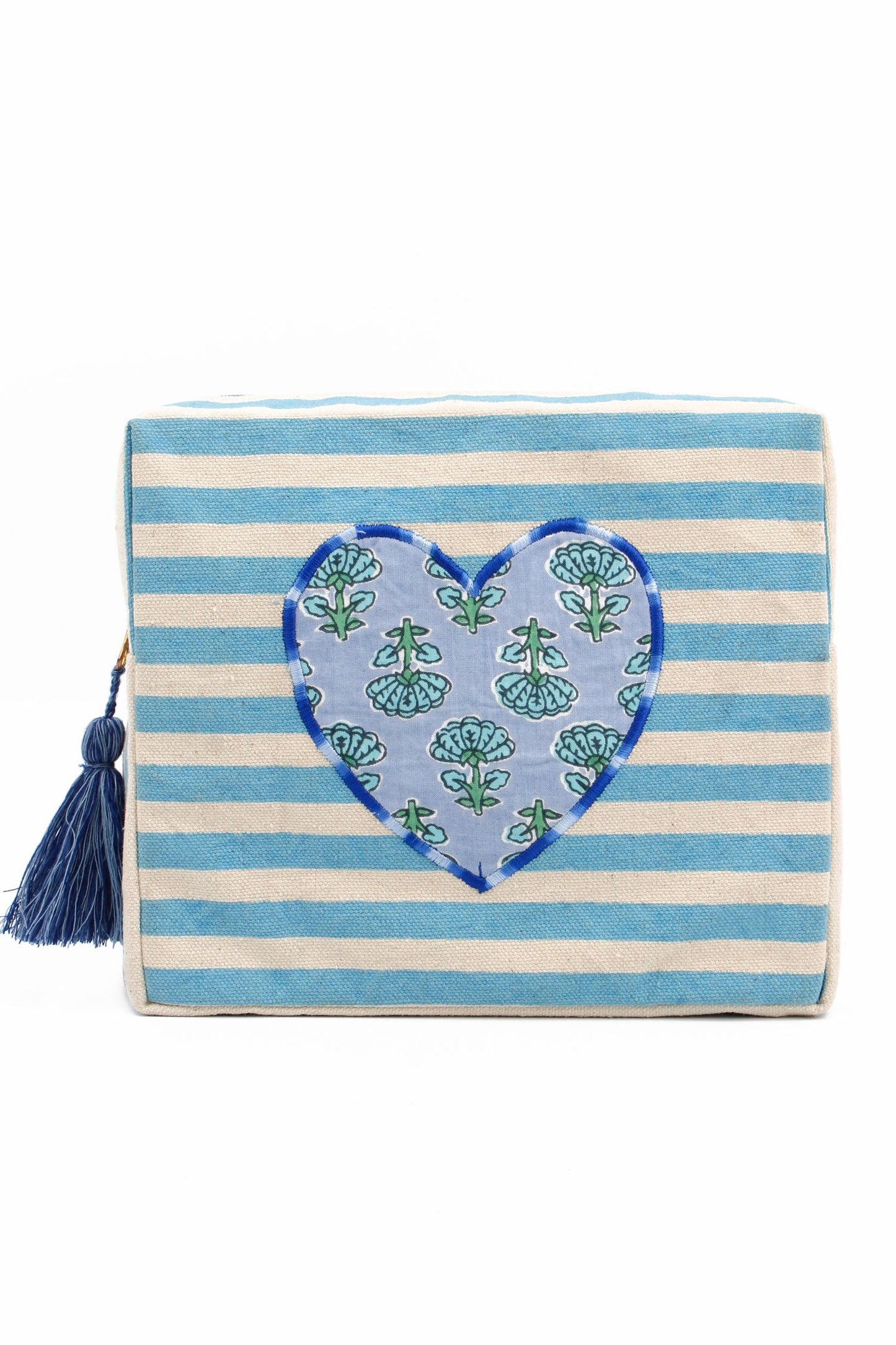 BLUE STRIPE MEDIUM POUCH