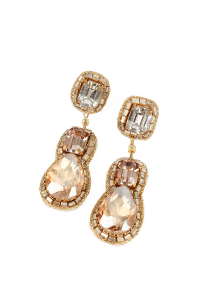 CHAMPAGNE TRIPLE DROP EARRINGS