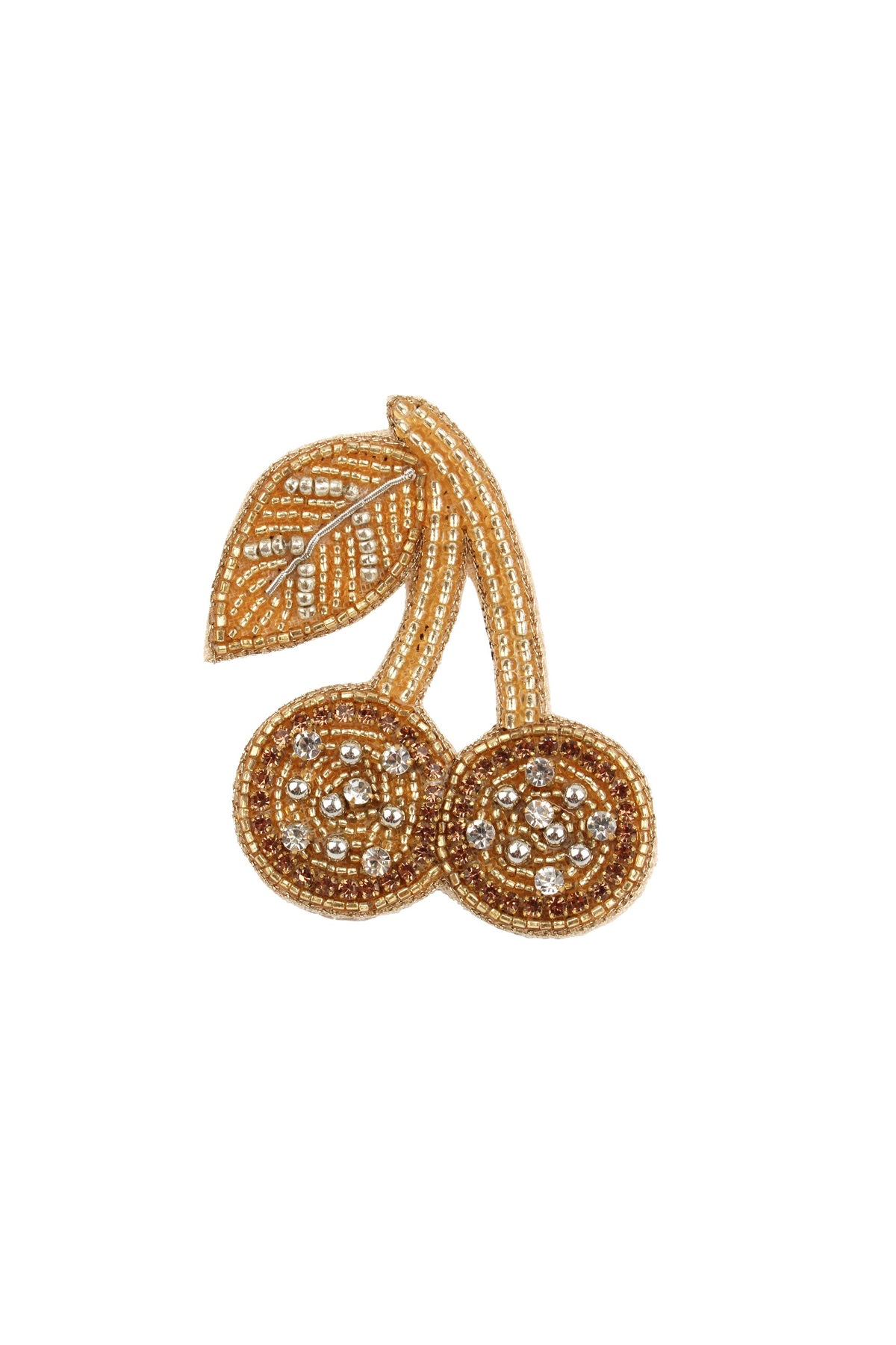 CLASSIC MY DORIS GOLD AND SILVER CHERRY BROOCH