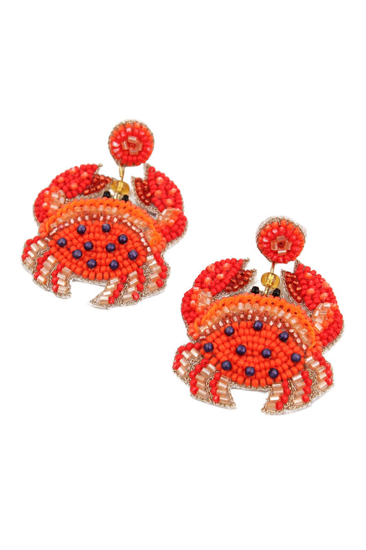 CRAB BEADED EARRINGS
