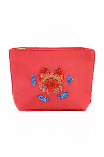 CRAB ON WATER MEDIUM POUCH
