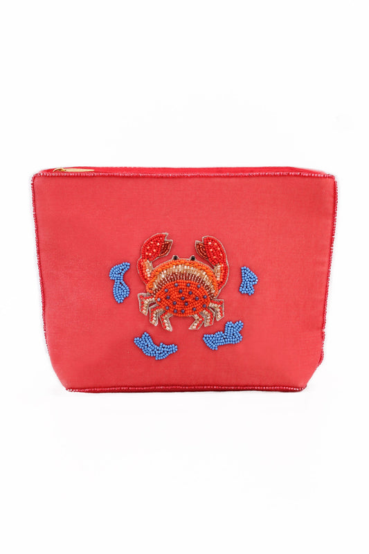 CRAB ON WATER MEDIUM POUCH