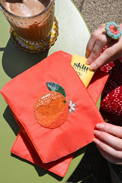 SUMMER ORANGE MEDIUM POUCH