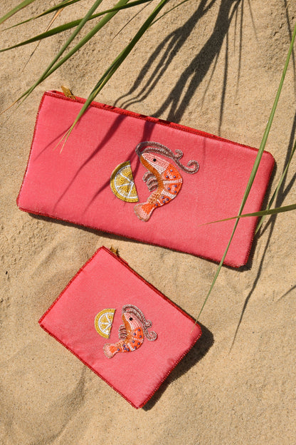 PRAWN AND LEMON MULTI USE POUCH