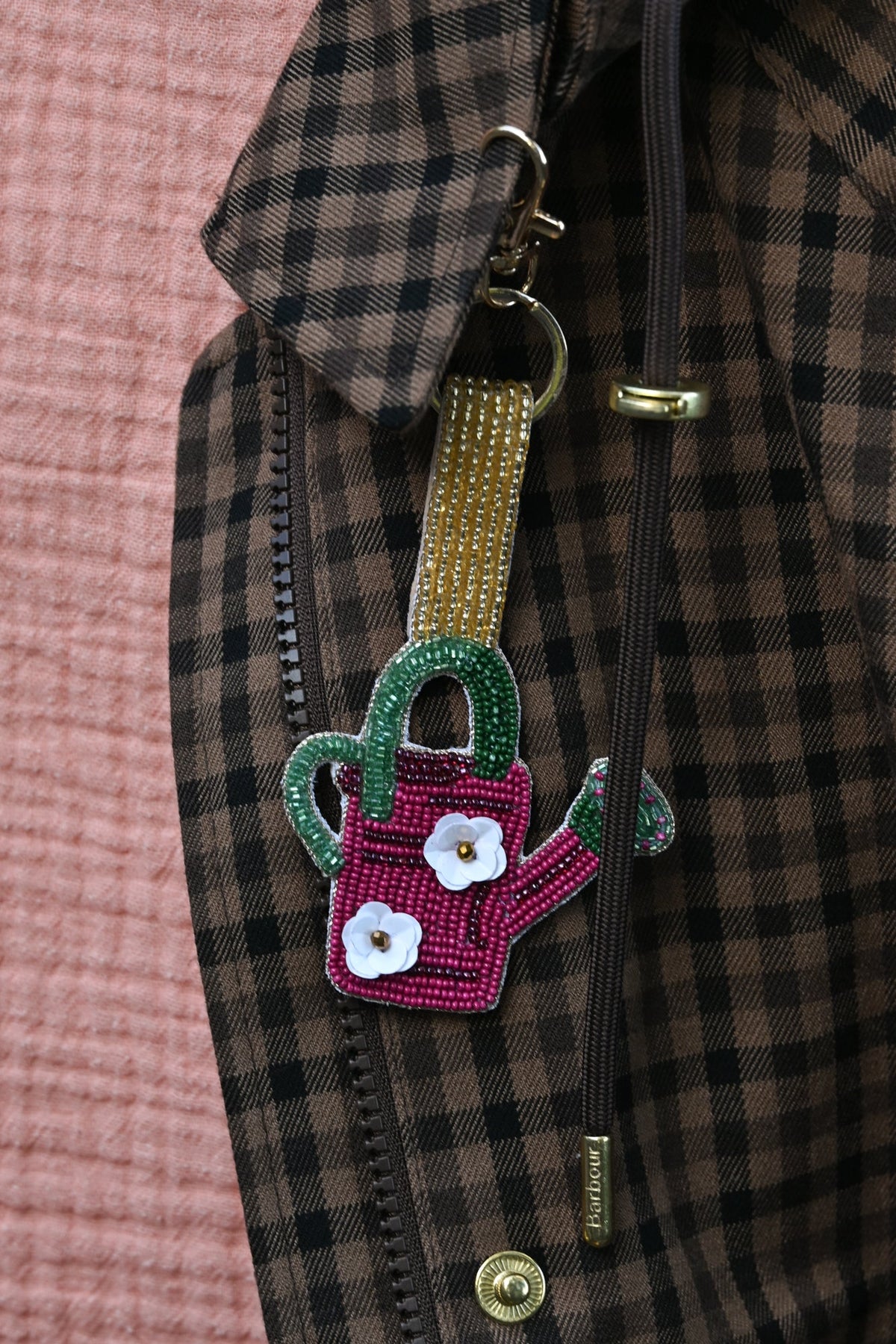 WINTER WATERING CAN KEYRING/BAG CHARM