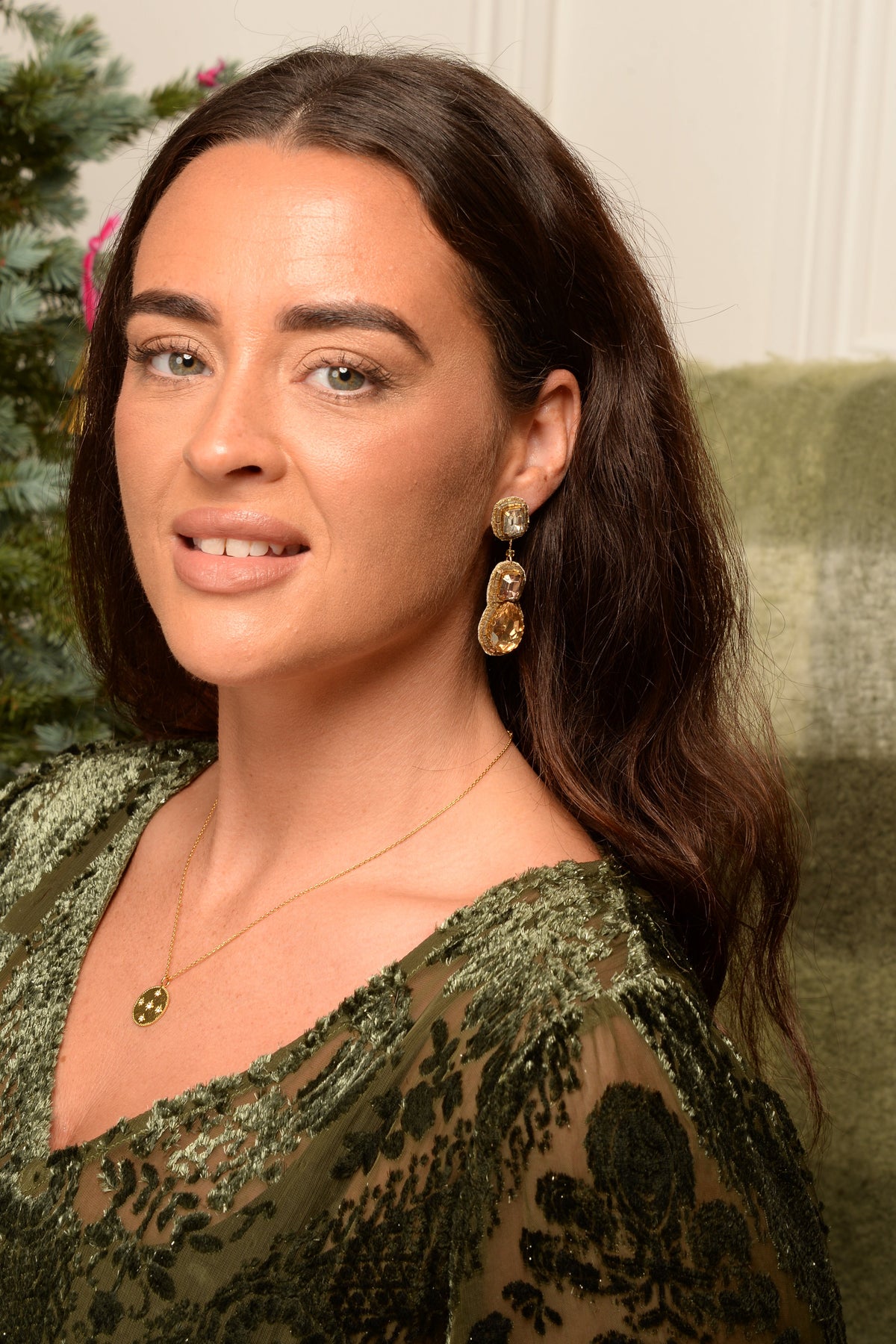 CHAMPAGNE TRIPLE DROP EARRINGS
