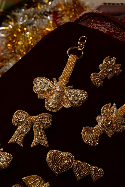 CLASSIC MY DORIS GOLD AND SILVER BEE KEYRING/BAG CHARM