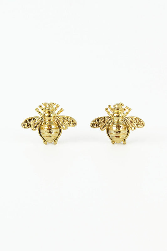 SMALL BEE STUD EARRINGS (8018787827928)