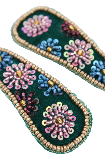 FLOWER VELVET HAIRCLIPS PACK OF 2