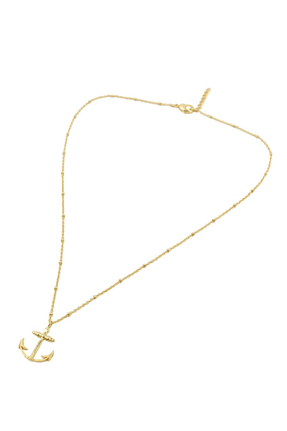 GOLD ANCHOR NECKLACE