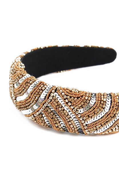 GOLD AND SILVER SEQUIN HEADBAND