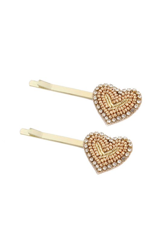 HEART HAIRCLIPS - PACK OF 2
