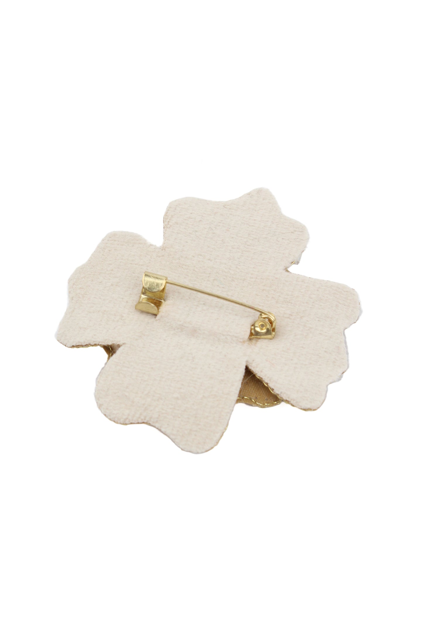 WHITE LARGE FLOWER BROOCH