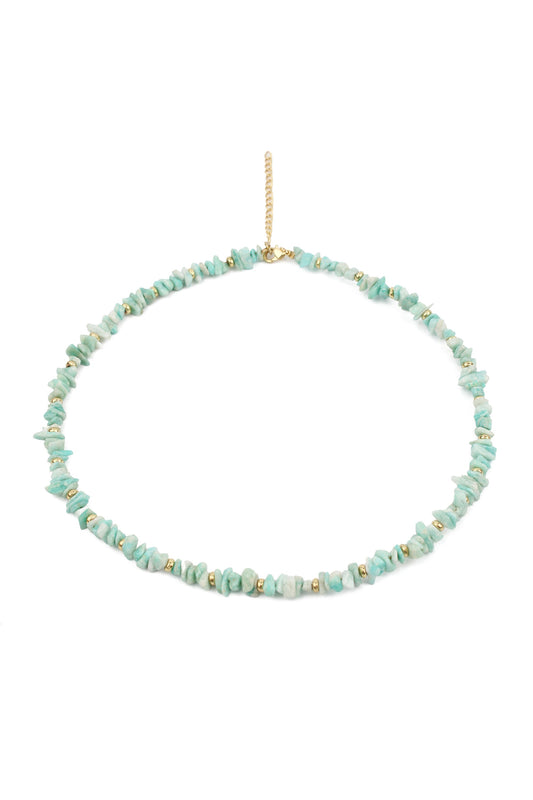 LIGHT BLUE STONE NECKLACE