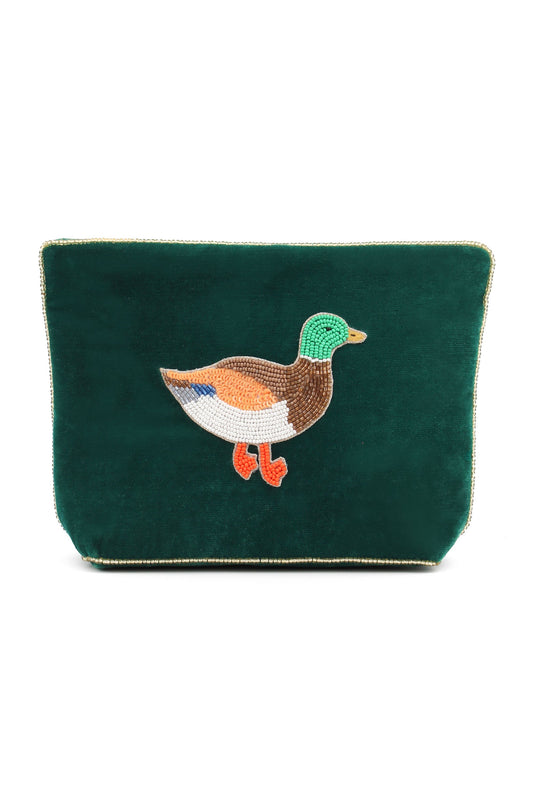 LITTLE DUCK ON GREEN MEDIUM POUCH