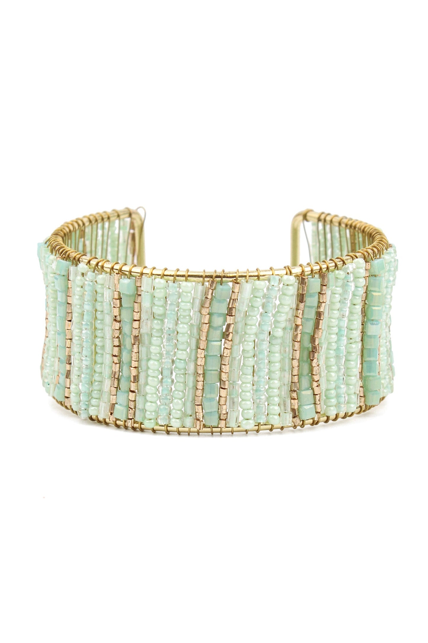 MINT GREEN AND GOLD CUFF