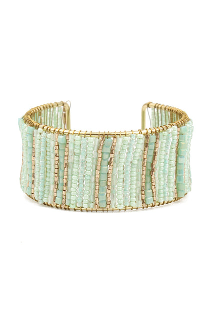 MINT GREEN AND GOLD CUFF