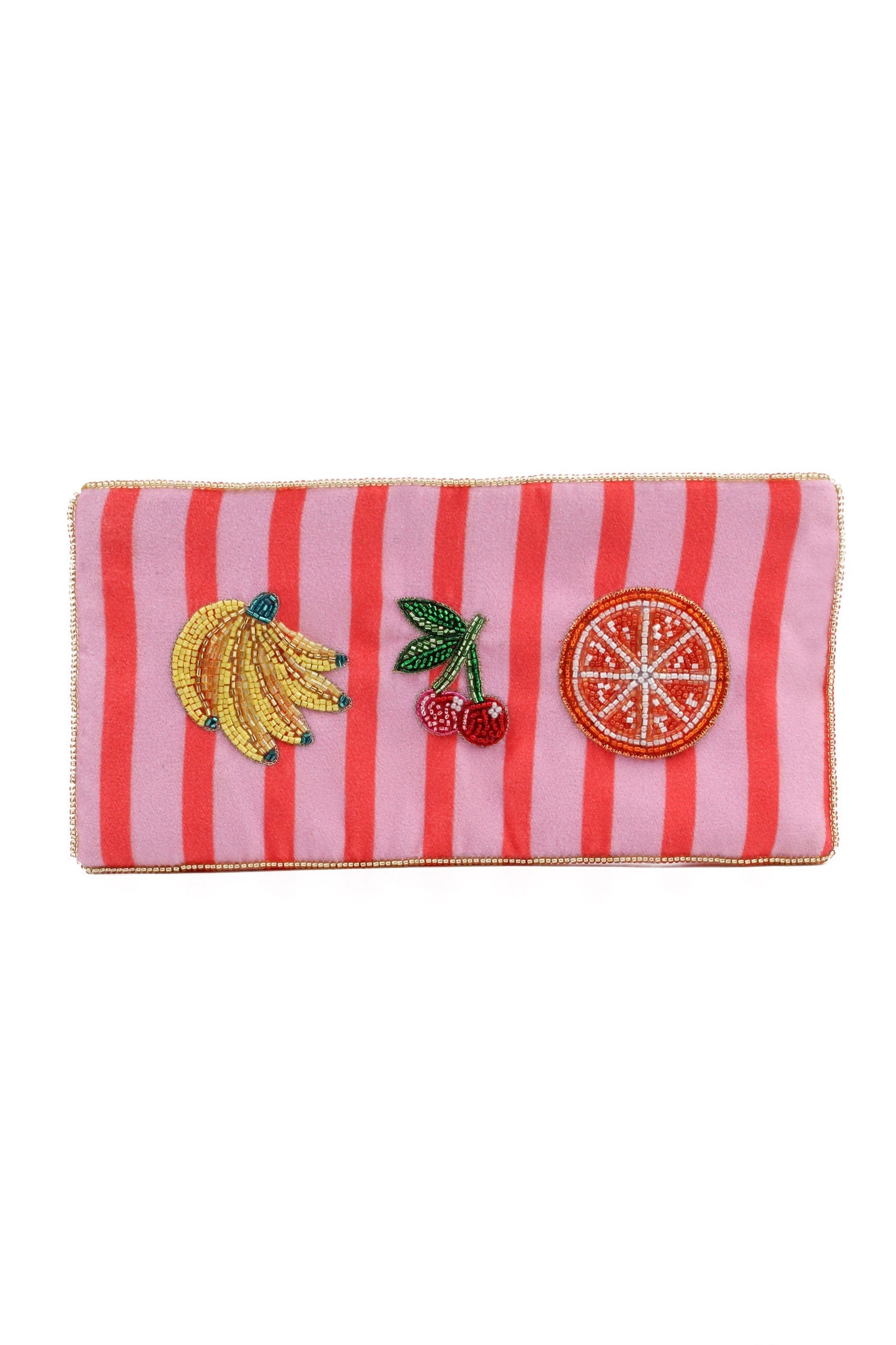 MULTI FRUIT ON STRIPE MULTI USE POUCH
