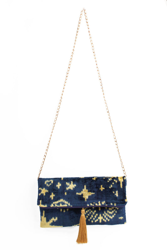 NAVY CELESTIAL NADIA CLUTCH/CROSSBODY BAG