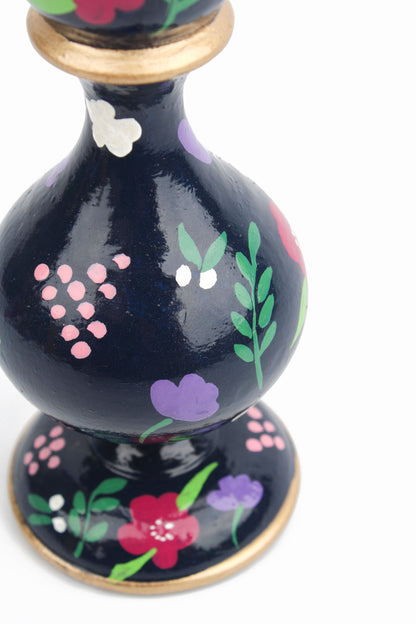 NAVY SMALL CANDLESTICK HOLDER